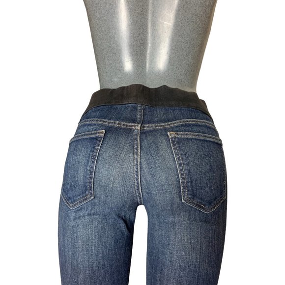 Old Navy Maternity Low Rise Boot Cut Knit Panel Womens Jeans Tag 30 Blue W30xL31 - Picture 4 of 12